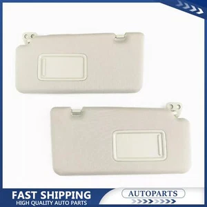 Sun Visors Pair Right Left Set GRAY Compatible with Nissan Versa S SL 4 Cyl 1.8L - Picture 1 of 8