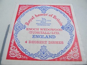 Royal homes of Britain 4 piece desert dish set Enoch Wedgwood blue willow - Picture 1 of 6