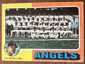 1975 Topps Baseball Dick Williams MGR, #236 California Angels Team Card