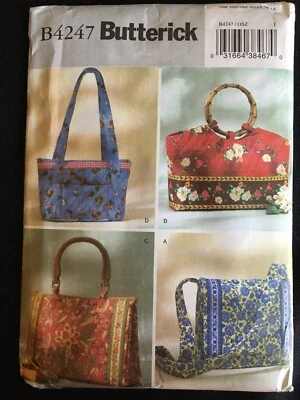Pattern Butterick B4247, handbag, purse, craft, tote, messenger, purse - Image 1 of 2