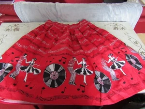 Women's Dancing Days by Banned RED Music Vintage Inspired Full Skirt UK Size 14 - Picture 1 of 3