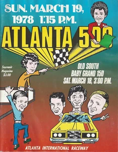 1978 Atlanta 500 Nascar Winston Cup Program + starting grid - Picture 1 of 1