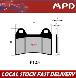 P125 FRONT MOTORCYCLE BRAKE PADS DUCATI 620 IE Monster Sport / 696 Monster - Picture 1 of 2