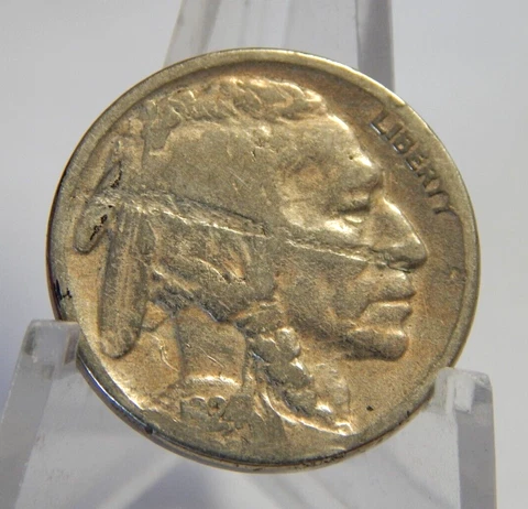 Mint Error - Struck Thru - 1924-S Buffalo Nickel Cover