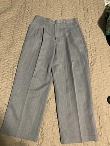 Boys Grey Dress Pants Stripes Size 8 GUC - Picture 1 of 5