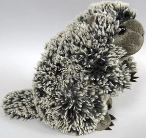 Plush Porcupine Gray Stuffed Animal Wild Republic K M Soft Fluffy 2017 7.5 tall - Picture 1 of 9