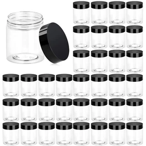 36 Pack 3 OZ Plastic Jars Round Clear Cosmetic Container Jars with Lids, Eter... - Picture 1 of 6