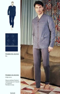 Pigiama uomo aperto in jersey di caldo cotone Nottingham 38963 - Picture 1 of 1