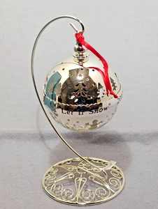 Towle Silver Annual Musical Ball Ornament Let it Snow-2007 - Open Box - Picture 1 of 6