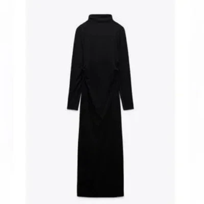 Zara Black Long Sleeve Turtle Neck Maxi Dress - Size XS  Brand new with tags - Image 1 of 4