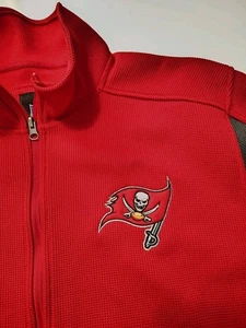 NFL Hombres Tampa Bay Buccaneers Cremallera Completa Chaqueta Rojo Gris Talla XL - Imagen 1 de 12