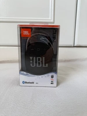 New in box JBL Clip 4 Bluetooth Portable Speaker, Black Waterproof  - image 1 of 3