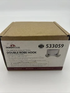 Design House 533059 Millbridge Double Robe Hook - Chrome - Picture 1 of 3