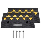 Uimoso Rubber Curb Ramp for Driveway Heavy Duty Threshold Ramp 3.7"/4.3"/5"/6"