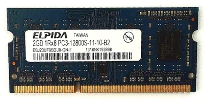 Elpida 🔧  2GB DDR3-1600 (PC3-12800S) Laptop RAM SO-DIMM 🟥 ☆ - Image 1 of 2