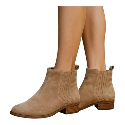 Botín Chelsea Korks Cutler gamuza cuero topo talla 9,5 botines cómodos Gore Foto 1 de 4