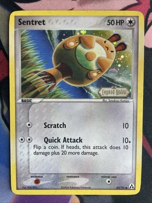 Tarjeta Pokémon Ex Legend Maker Sentret 62/92 2006 holograma estampado inverso LP Foto 1 de 4