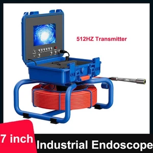 Telecamera ispezione tubi fognari 512HZ contatore autolivellante contatore 7 pollici DVR 30M - Foto 1 di 20