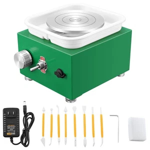 Mini Töpferscheibe Maschine 6,5 cm 10 cm Doppeldrehteller DIY Formmaschine Kit - Bild 1 von 12