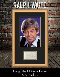 Ralph Waite Actor Signed Hotel Card Custom Framed Photo - Picture 1 of 4