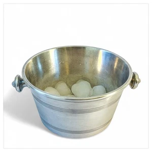 Bucket for Ice Vintage Brothers Broggi Milan Metal Silver Years 60 - Picture 1 of 24