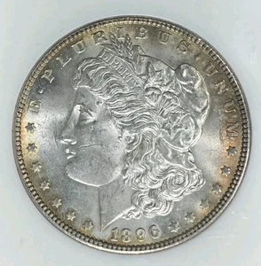 1896 MORGAN DOLLARO D'ARGENTO ~ NGC MS 64 ~ BELLA MONETA ~ REF#07-058 - Foto 1 di 4