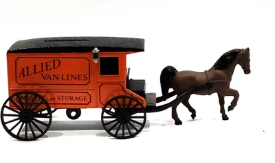 ERTL Allied Van Lines Moving And Storage Horse Drawn Wagon Coin Bank - Image 1 of 4