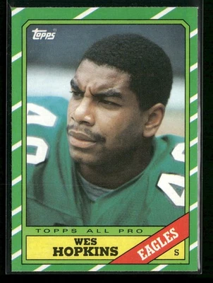 1986 Topps #279 Wes Hopkins Philadelphia Eagles - Image 1 of 2