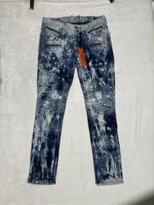 Rock Revival Moto Jeans Ean Herren Größe 32 x 31 Denim Distressed Neu mit Etikett " - Bild 1 von 10
