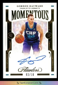 /10 Gordon Hayward ON CARD Auto Autograph 2020 Panini Flawless NBA Hornets  - Bild 1 von 2