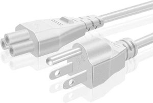 TNP Universal Power Cord - IEC320 C5 to NEMA 5-15P 3-Prong Mickey 12FT, White - Picture 1 of 6