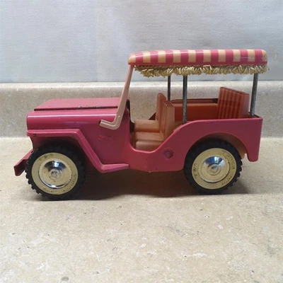 Vintage Tonka Pink Beach Surrey Jeep, Truck, Pressed Steel Toy Vehicle - Image 1 of 4