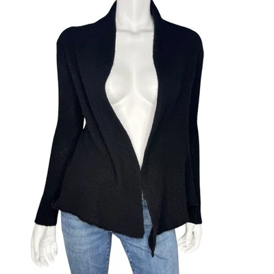 Cárdigan suéter Neiman Marcus frente abierto 100 % cachemir talla S negro Foto 1 de 4