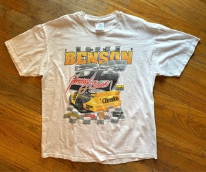 Camiseta Blanca XL De Colección Años 90 Nascar #26 Johnny Benson Cheerios Hanes - Imagen 1 de 5