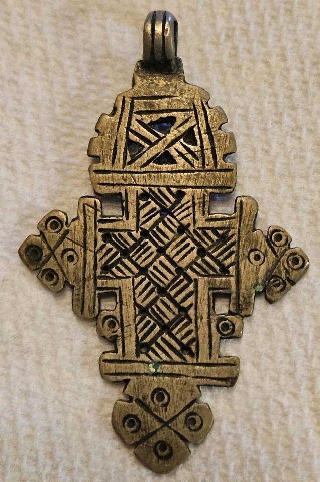 Colgante Cruz Copta Etíope Latón, Colgante Latón, Colgante Cruz Foto 1 de 4