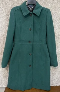 J Crew Italian Double Cloth Womens Size 4 Tall Green Lady Day Wool Coat Jacket - Picture 1 of 14