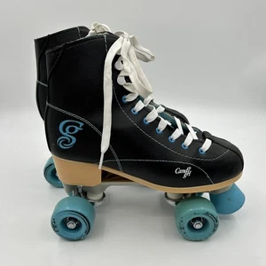Candi Girl Womens Roller Skates Size 9 Sabina Roller Derby Elite Quad Black Blue - Picture 1 of 8