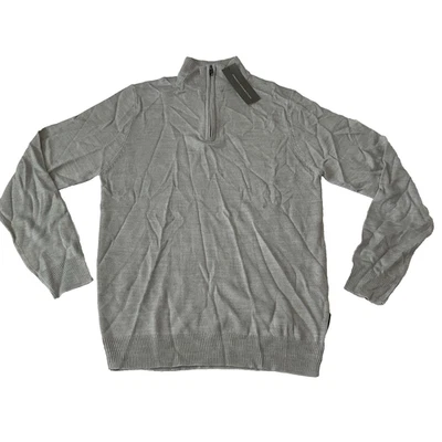 Suéter French Connection Para Hombre Talla M Gris 1/4 Cremallera Manga Larga Elastizado Foto 1 de 4
