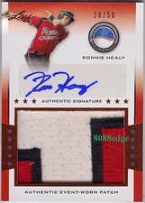 2013 LEAF POWER SHOWCASE PATCH AUTO: RONNIE HEALY #28/50 AUTOGRAPH WORN JERSEY