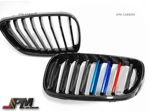 Shiny Black M Tri Metal Color Front Grille For 14-17 BMW F22 220i 228i M235i  - Picture 1 of 3