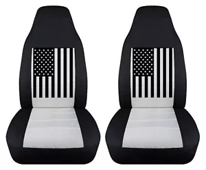 Fundas de asiento hechas a medida para Ford Explorer 1991-2002 fundas de asiento blancas negras bandera de EE. UU. - Imagen 1 de 8