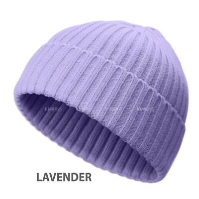 Мини короткий рыбак Beanie шляпа ребристый докер зимние теплые вязаный череп крышка манжеты - Изображение 1 из 4