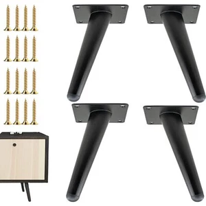4 Inch Furniture Legs Set of 4 Mid-Century Style Metal Legs for Chairs Sofas ... - Picture 1 of 5