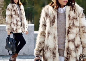 ZARA Chaqueta de Piel Sintética Abrigo Super Soft Imitación TALLA S - Imagen 1 de 4