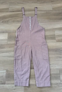 Back Beat Co Women's Overall Jumpsuit SMALL Pink Hemp Organic Cotton California - Picture 1 of 17