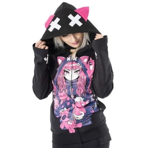 Cupcake Cult Kitty Mayhem Hoodie • Ships in 2-4 Weeks • Gothic - Picture 1 of 4