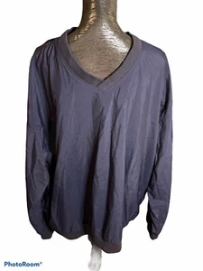 Izod Mens Size XL Dark Blue Windbreaker Pullover Jacket - Picture 1 of 5