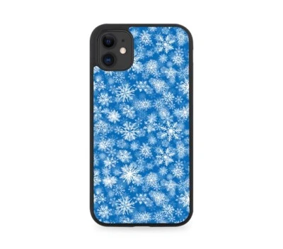 Frozen Snowflakes Pattern Rubber Phone Case Freeze Blue Christmas Xmas Kids H858 - Изображение 1 из 2