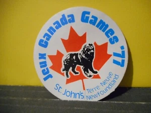 St.John's Newfoundland 1977 Canada Games Sticker - Picture 1 of 2