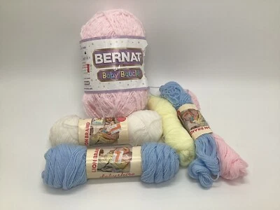 Bernat Baby Boucle Hilo Suave Polvo De Rosa 546 Yardas León Marca Debyshire Azul + Foto 1 de 4